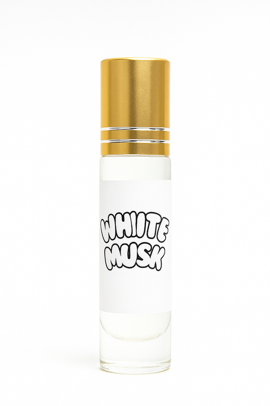 Musc Roll-On Musc Blanc 10ml – Huile de Parfum Sans Alcool Douce et Pure