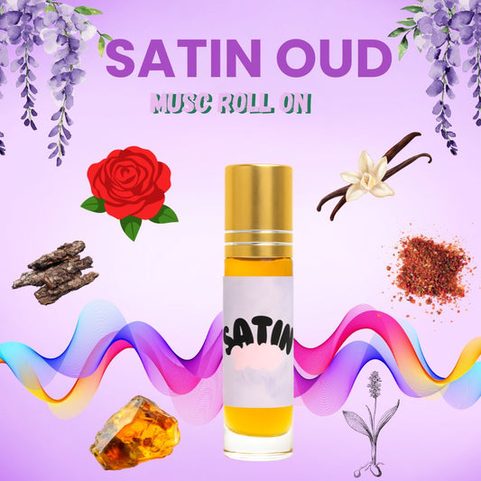 Musc Roll-On Satin Oud 10ml – Sans Alcool, Inspiré de Oud Satin Mood